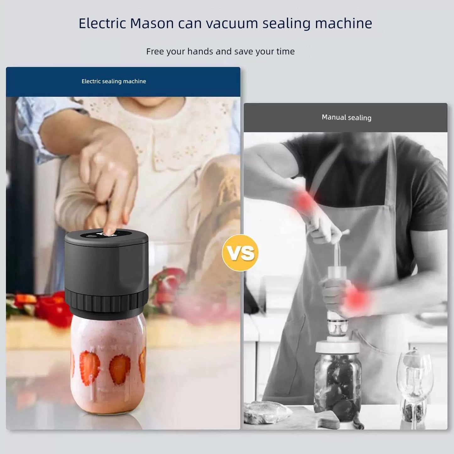 Rechargeable Electric Mason Jar Vacuum Sealing Machine