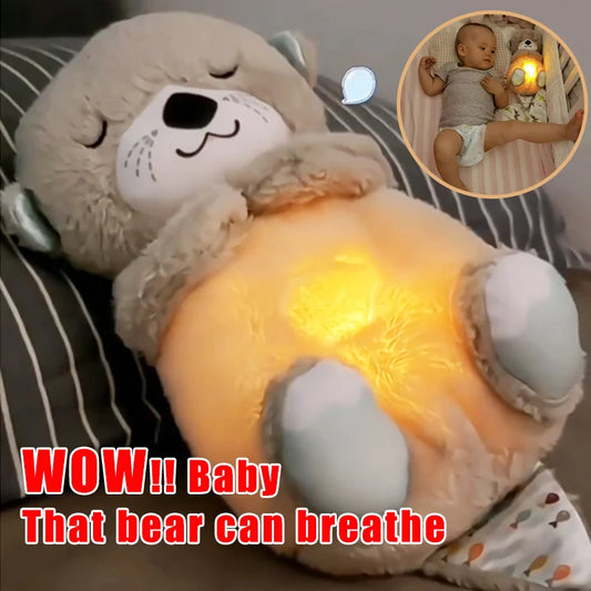 Otter Plush Breathing Bear comforts and soothes the anxious pet